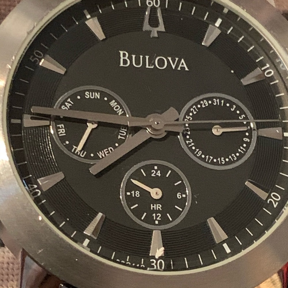 Bulova men’s watch chronograph working